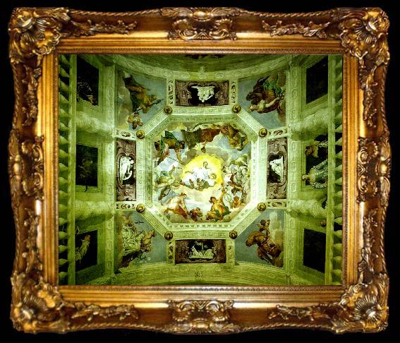 framed  Paolo  Veronese celing of the sala dell